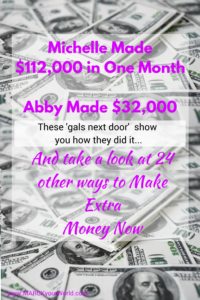 Michelle Made $112k in 1 month, 25 Ways To Make Extra Money Now
